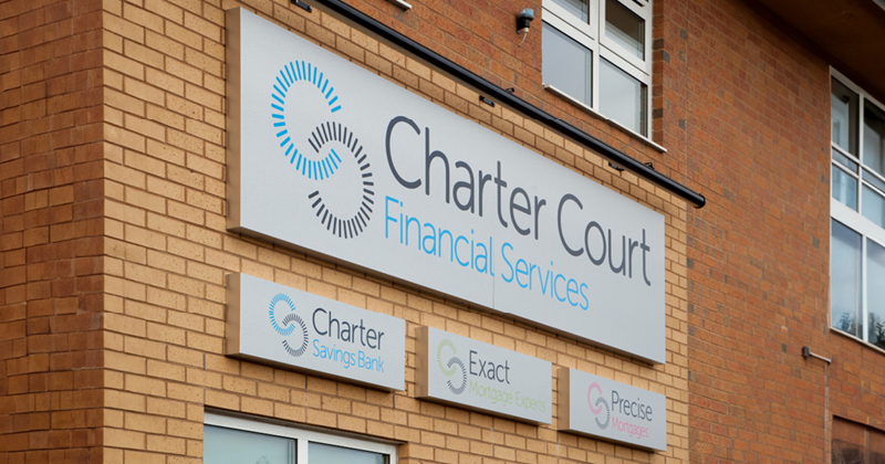 Charter savings bank sign